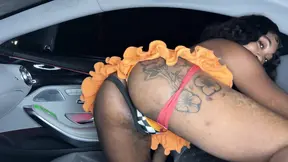 Ebony MILF and petite teen fuck big black cock in doggy style