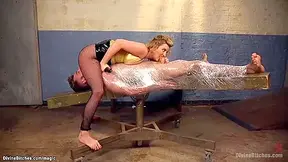 Cherry Torn And Sebastian Keys - Big Breasted Femdom Pegging Bent Over Man Sub