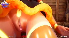 Mollys Hot Christmas Craving: Naughty Anime Beauty Seduces Santa