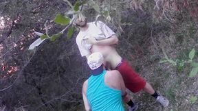 Burly Hairy Anonymous Cum Dump Bear Cruising in the Woods Gave My Big White Cock