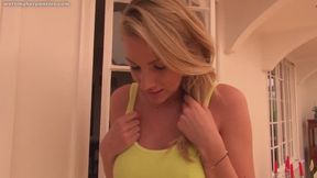 Cheeky Blonde Wets Her Panties