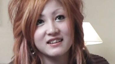 Busty redhead asian fucks and sucks on hard cock