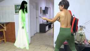 Jasmine's first day as a ghostbuster