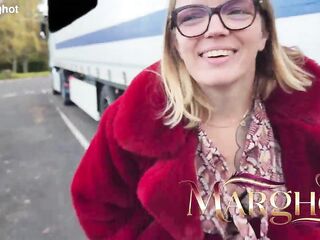 Exhibitionist Parking Lot: Trucker Spots Me and Bangs Me Like a Whore in His Truck Cab