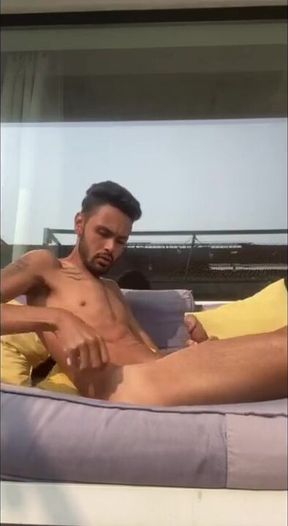 Korean Twink Gets Destroyed Massaged By Big Dick Gran on Balcony