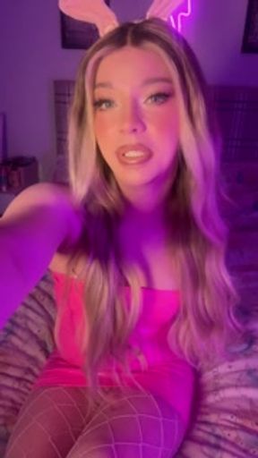 trans shemale teases her big girl cock in pink pvc lingerie white fishnet stocking transgender