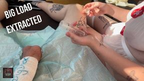 Masked Nurse’s Forbidden Exam: A German Blonde’s Secret Handjob