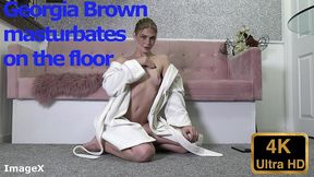 georgia brown masturbates on the floor