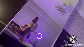 Blonde Babe Films Hardcore Sex with Big-Cock Stud