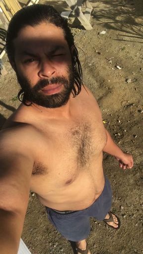 Swim Trunks and Jerking in the Bath.