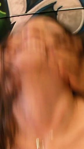 Horny Brunette Rides a Giant Cock and Swallows Jizz