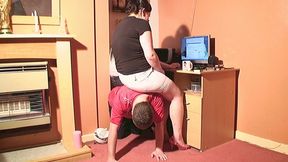 2 Girls & A Human Computer Chair