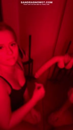 18yo Swedish virgin slut deepthroat big dildo – gagging and rdrooling all over huge dildo while rubbing soaked little pussy 🇸🇪