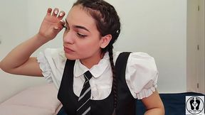 HEAVY MAKE UP TRANSFORMATION CEI DILDO VIBRATOR MASTURBATION