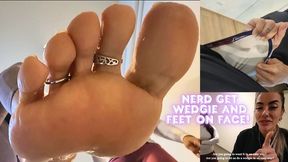 College Nerd got Wedgie and Foot Smother on face - Lytta Blond and Mia - FOOT WORSHIP - FOOT SMELLING - FEMDOM - FOOT DOMINATION - WEDGIE - FEMALE DOMINATION - SOLES - SMOTHER - fw