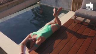 Kinky Axel Abysse Tears His Hole In Pool Solo Anal Torment