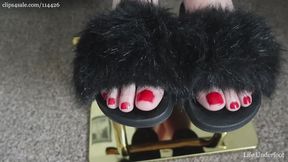 Raven Lee #8 Fluffy Black Slippers Pedestal Worship HD - MP4 Version
