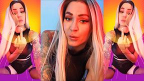 Bratty ripoff tease and denial - MIDDLE FINGER, FLIP OFF