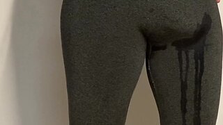 Massive dick explodes in tight pants: hands-free cumshot in the shower #bigcock #solo