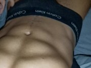 CALVIN KLEIN undie teen wakes up and jerks off in bed
