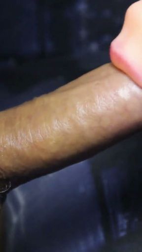 super deep sucking to full orgasm with sweet moans closeup cumshot on lips   Clip 1