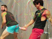 Playful Tatted Hunks Splanter Walls & Each Other - Dakota Payne, Johnny Hill - NextDoorBuddies