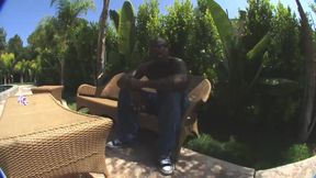 Hot Blonde in Fishnet Stockings Ass Fucked by a Big Black Cock