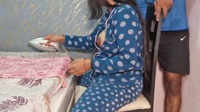 Big Boobs Indian MILF woman got her pussy fucked by stepson