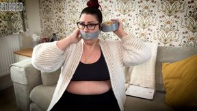 Lacey - Robbed 4K ( Self Gag , Tape Bondage , BBW Bondage , Gagged Women , Tape Gagged , Sock stuffing )