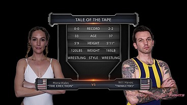 Mona Wales vs Will Havoc Mixed Wrestling