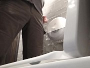 Toilet cam. Pissing in a public toilet