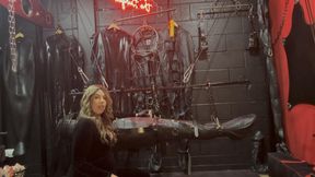 Bound and teased by his pregnant mistress