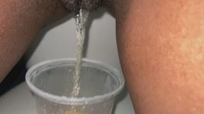 Pee in cup Mornings compilation Hairy Pussy