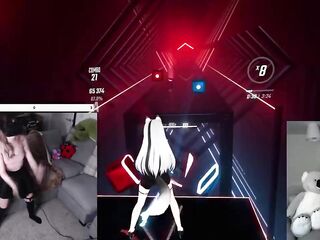 17 MINUTES OF PERSPIRED E-CUTIE PLAYING BEAT SABER