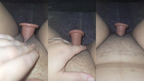 cono grande masturbandome con juguete