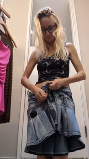 Trying On Clothes In Dressing Room