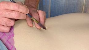 Belly Button Tickle With Brushes