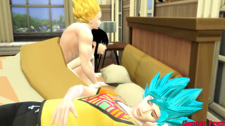 Dragon Ball Porn Hentai Vegeta Fucks Beautiful Chichi Wife Next to his Friend and Husband and Cuckold Netorare