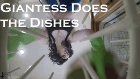 Giantess Does the Dishes WMV