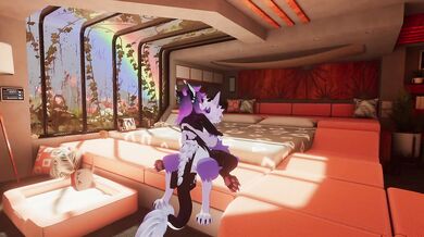Surprise for my tired girlfriend in VRChat furry ERP