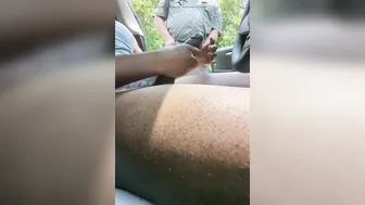 Outdoor cruising leads to mutual handjob and blowjob