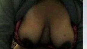 Naughty webcam ebony MILF finger fucks her poontang for me