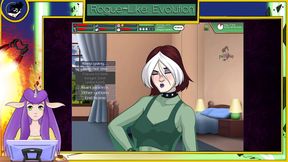 Hot X-Men Anime Rogue Enjoys Big Dick In Shower For Pussy Pleasure