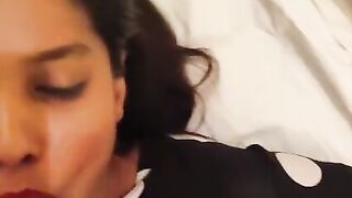 She gets ready for party but i banged! her and cum on her belly - desi Audio Sex