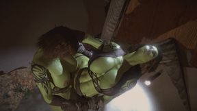 Three Futa Orks Fuck Hard in an Abanodned House