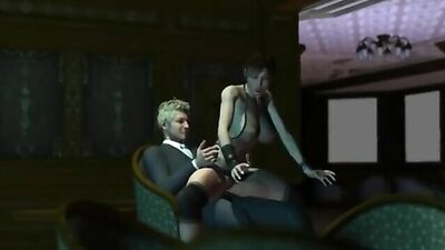 Check out this hot cartoon stripper babe teasing in stockings and high heels while getting pounded hard in 3D!