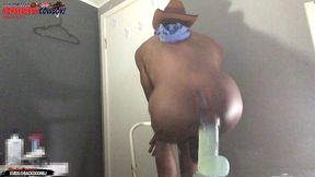 asspussy cowboy angle 5of7 - my hole is destroyed balls deep on this huge dildo - ass monkey