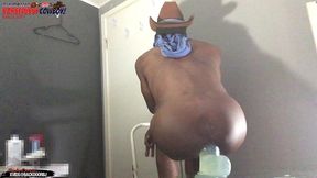 asspussy cowboy angle 5of7 - my hole is destroyed balls deep on this huge dildo - ass monkey