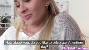 Romantic lesbian strapon fucks her euro lover