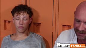 Stepdad Killian Knox disciplines stepson Danny Shine with his dick